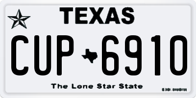 TX license plate CUP6910
