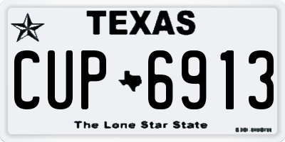 TX license plate CUP6913