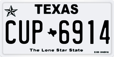 TX license plate CUP6914