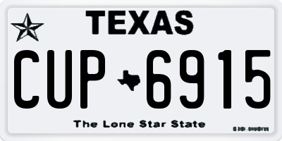 TX license plate CUP6915