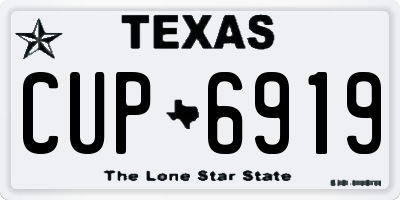 TX license plate CUP6919