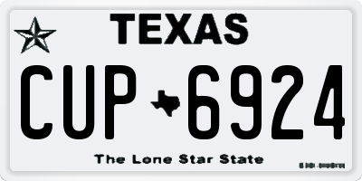TX license plate CUP6924