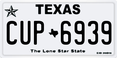 TX license plate CUP6939