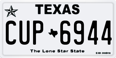 TX license plate CUP6944