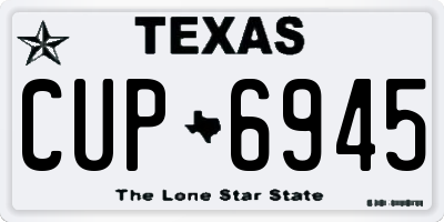 TX license plate CUP6945