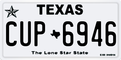 TX license plate CUP6946