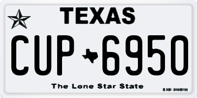 TX license plate CUP6950