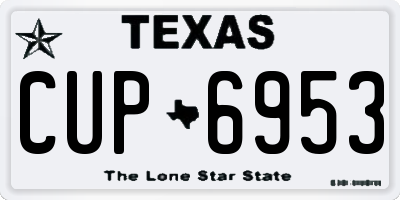 TX license plate CUP6953