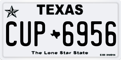 TX license plate CUP6956