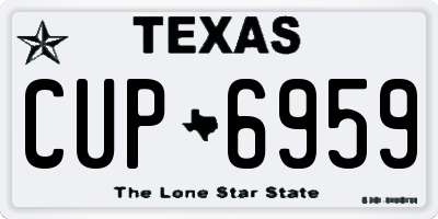 TX license plate CUP6959