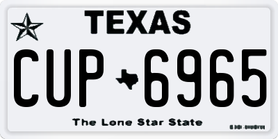 TX license plate CUP6965