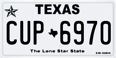 TX license plate CUP6970