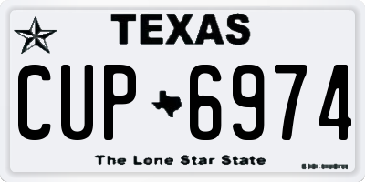 TX license plate CUP6974