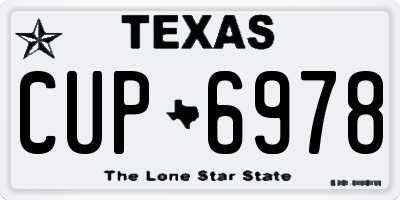 TX license plate CUP6978
