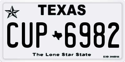 TX license plate CUP6982