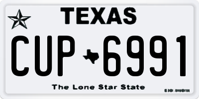 TX license plate CUP6991