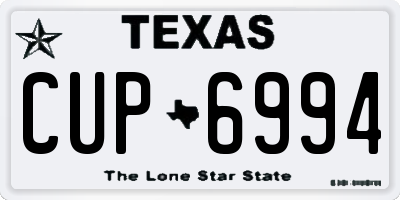 TX license plate CUP6994
