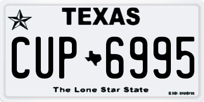 TX license plate CUP6995