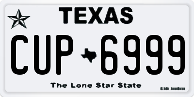 TX license plate CUP6999