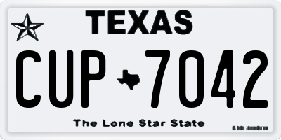 TX license plate CUP7042