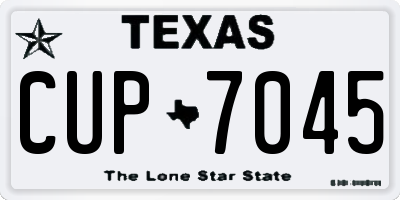 TX license plate CUP7045