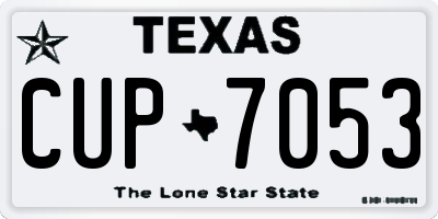 TX license plate CUP7053