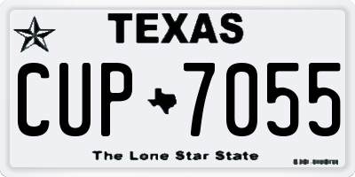 TX license plate CUP7055