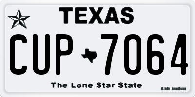TX license plate CUP7064