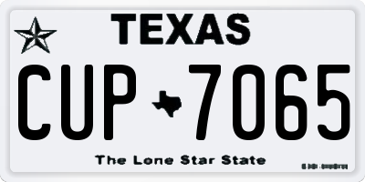 TX license plate CUP7065