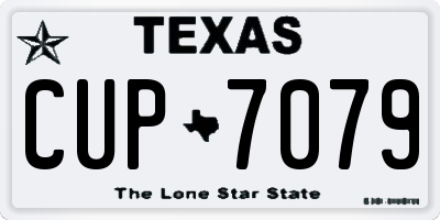 TX license plate CUP7079