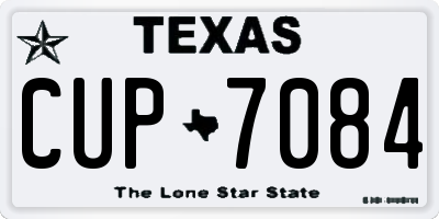 TX license plate CUP7084