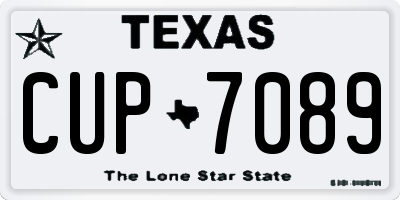 TX license plate CUP7089