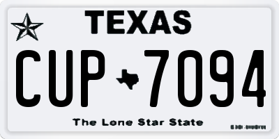 TX license plate CUP7094
