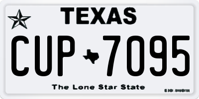 TX license plate CUP7095