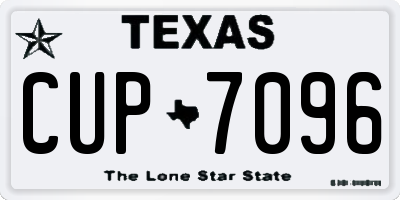 TX license plate CUP7096