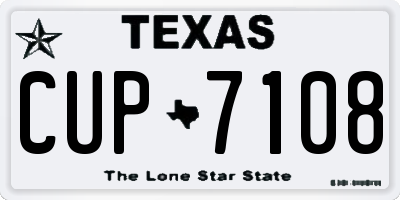 TX license plate CUP7108