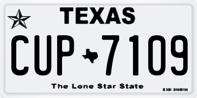TX license plate CUP7109