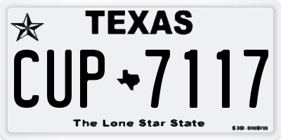 TX license plate CUP7117