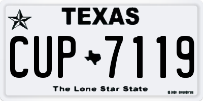 TX license plate CUP7119