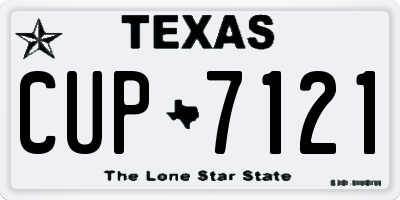 TX license plate CUP7121