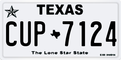 TX license plate CUP7124