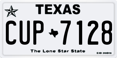 TX license plate CUP7128