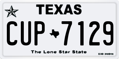 TX license plate CUP7129