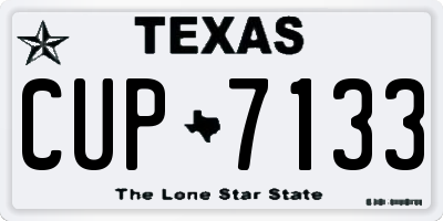 TX license plate CUP7133