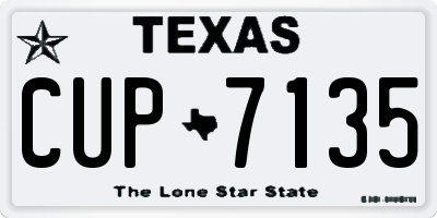 TX license plate CUP7135