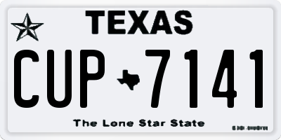 TX license plate CUP7141
