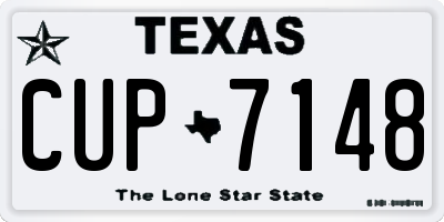 TX license plate CUP7148
