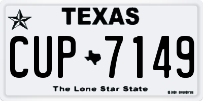 TX license plate CUP7149