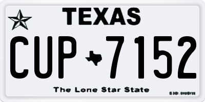 TX license plate CUP7152