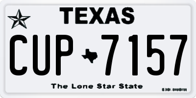 TX license plate CUP7157